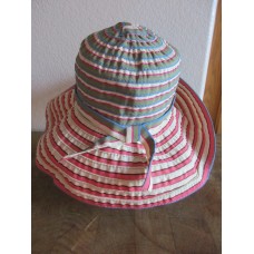Panama Jack Mujer’s Floppy Wide Brim Colorful Striped Stitched Sun Hat   eb-56362581